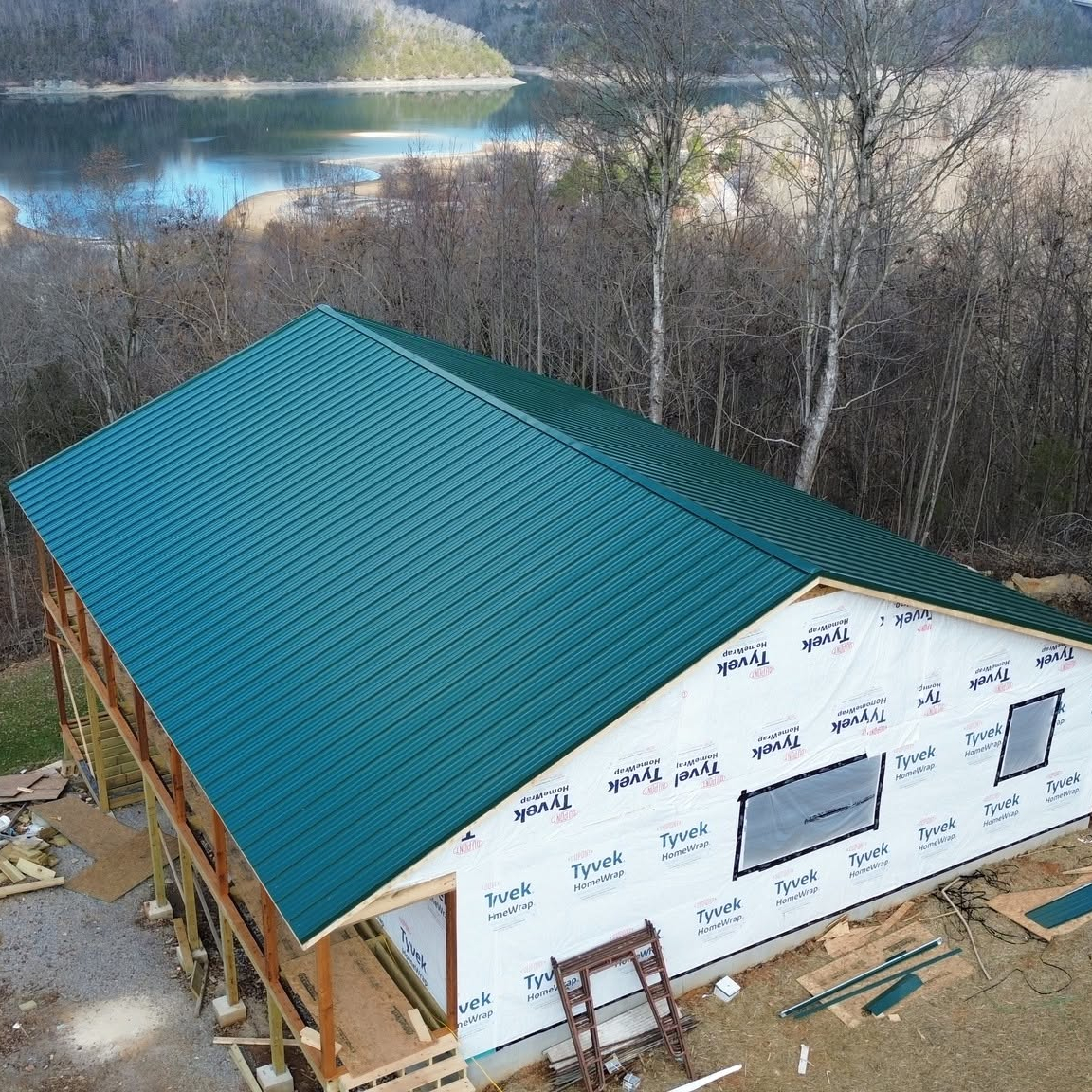 A picture of a high quality blue roof.